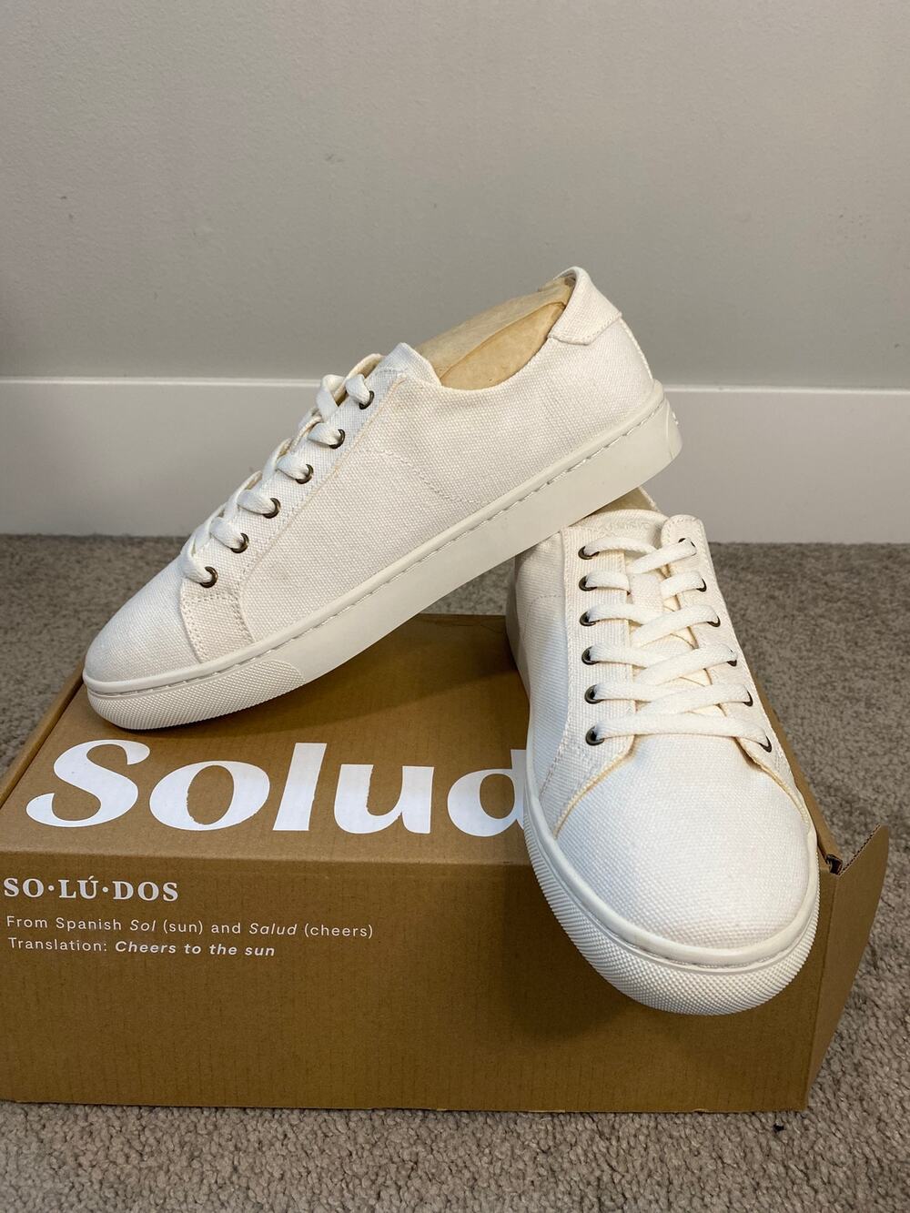 New Soludos Ibiza Canvas Sneaker La Concha Ivory Women’s Size 8